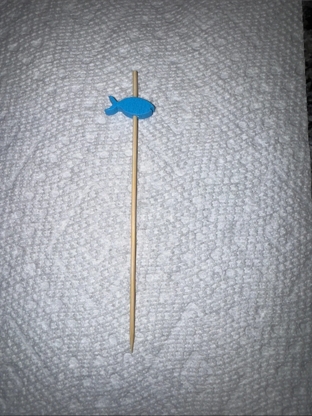 🐟Blue Fish Bamboo Cocktail Picks Party Skewers